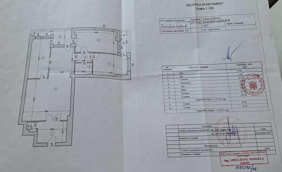 Apartament cu 3 camere semidecomandat în Străulești