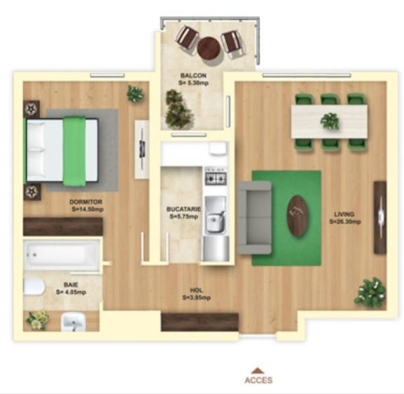 Apartament cu 2 camere decomandat, mobilat în Pantelimon