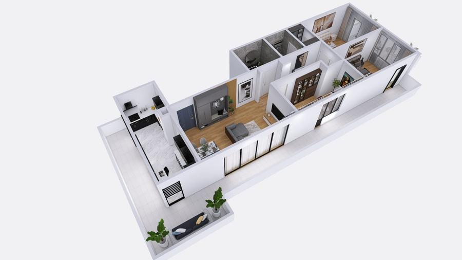 Dezvoltator, Tomis Plus, Palazu Mare, Elvila Apartament 4 camere - 3