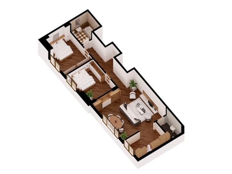 APARTAMENT 3 CAMERE PIATA DOROBANTI - 2