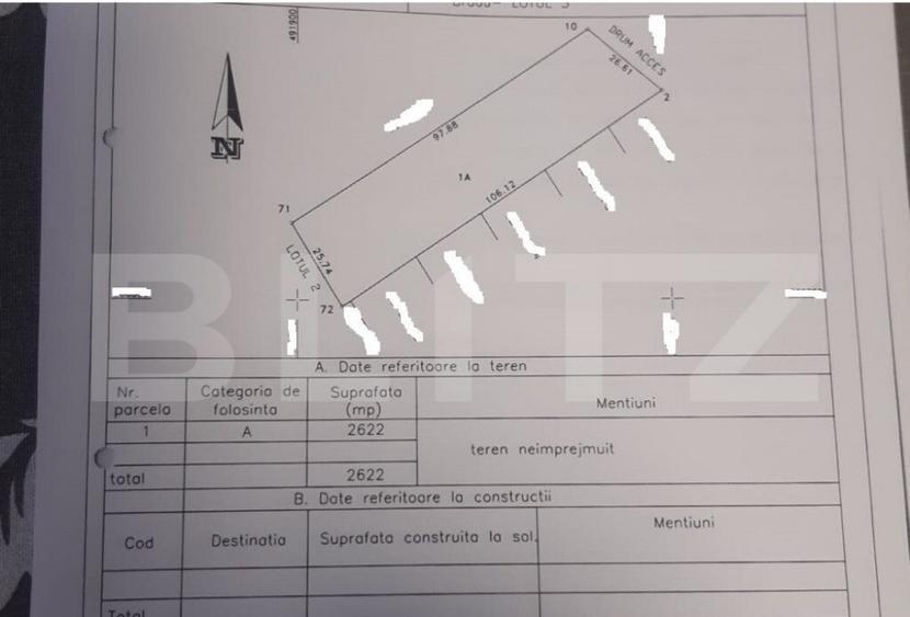Teren intravilan 1022 mp, zona Geamana - 2