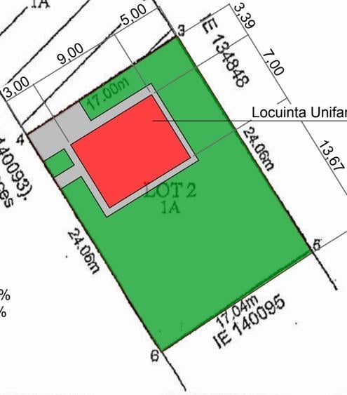 Teren intravilan cu AC în Bragadiru ,Str Curcubeului.410 mp .Deschidere 24 ml. - 1