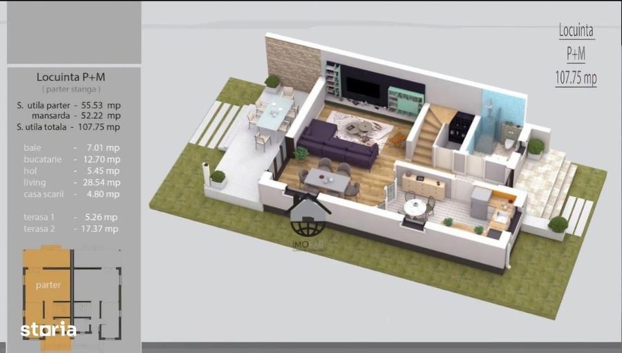 COMISION 0%, Duplex 4 Camere, 108 mp, 335 Teren, La Bariera, SACALAZ - 5