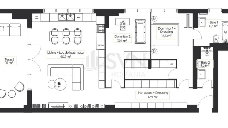 REA1025138 Apartament modern si spatios I 3 camere I Design industrial in Florea - 18