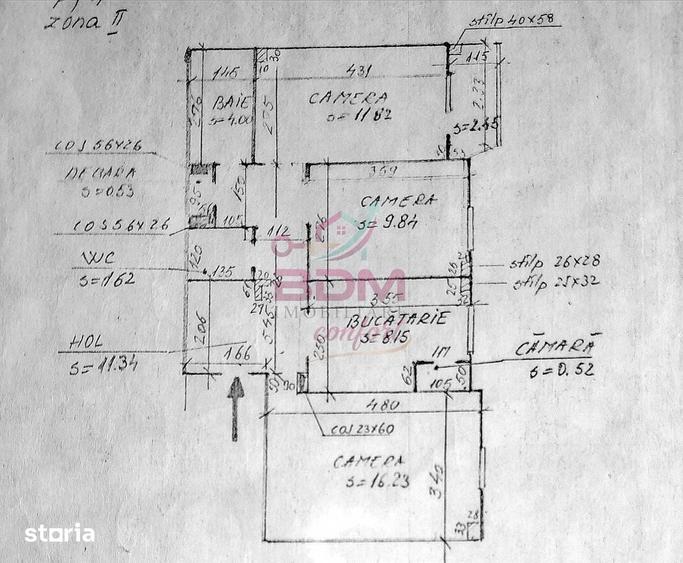 COMISION 0 I Apartament 3 camere | decomandat I etaj intermediar - 3