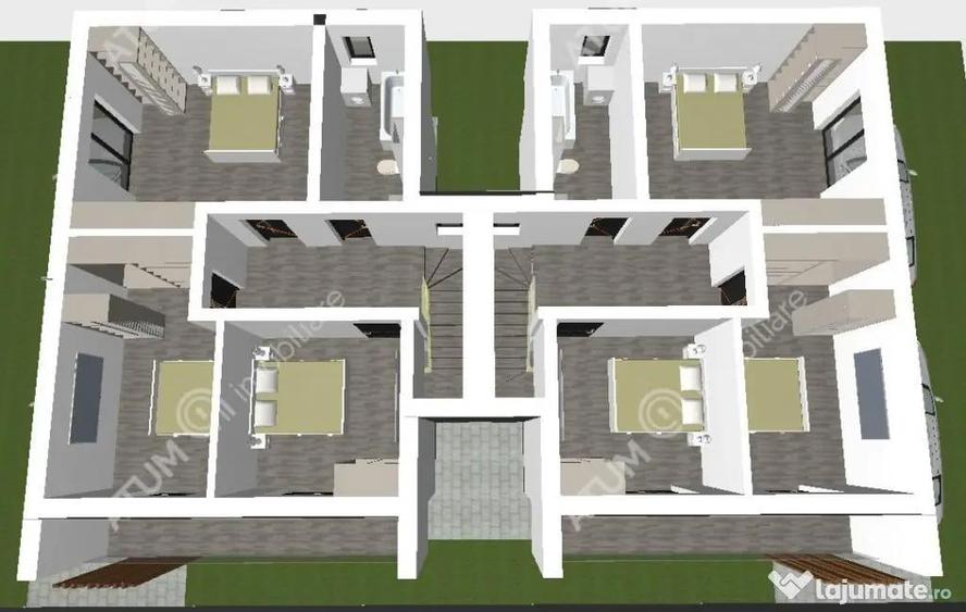 Casa intabulata de 4 camere cu 2 bai si teren de 200 mp in S - 5