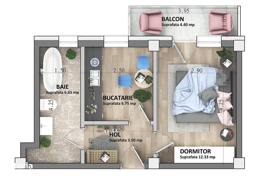 IASI - LUNCA CETATUII - Apartament cu 1 camera in bloc nou - 3