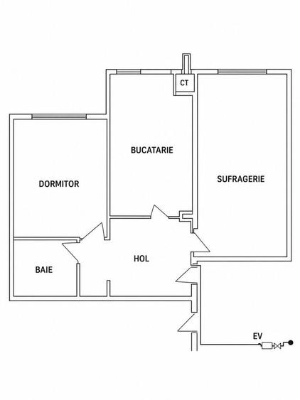 Apartament 2 camere, decomandat - 6