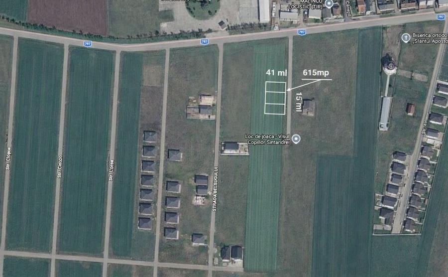Teren Construcții intravilan de 615 mp, în Sântandrei