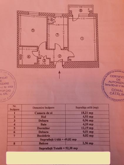 Apartament cu 2 camere decomandat în Exterior Nord