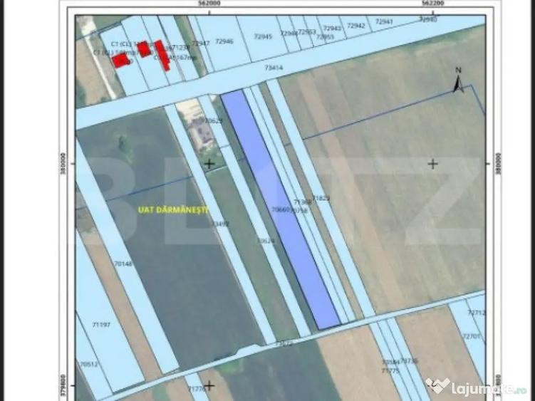 Teren intravilan de vanzare, 8044 mp, zona Darmane?ti - 2