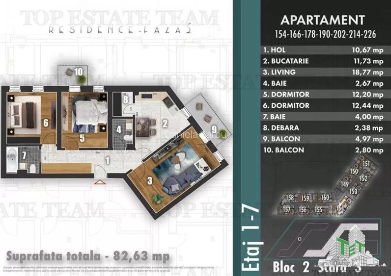 Super reduceri la plata integrala! Apartament spatios 3 camere, bloc nou, Bercen