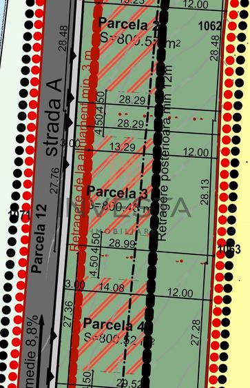 Teren cu PUZ aprobat!  800 mp cu front de 28! Pentru casa individuala! - 1