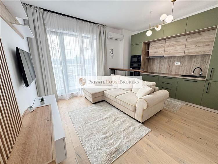 Apartament cu 2 camere semidecomandat, mobilat în Pipera