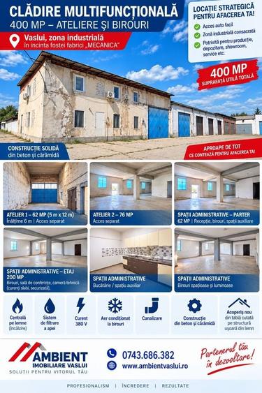 Spațiu industrial, de 686 mp, în Industrială