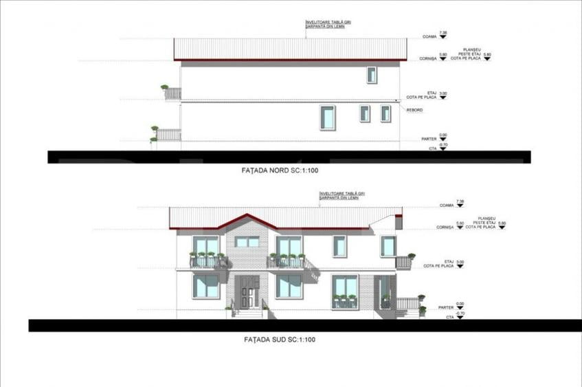 Casa la rosu, cu 4 camere, 145 mp utili, 356 mp teren, zona - 4