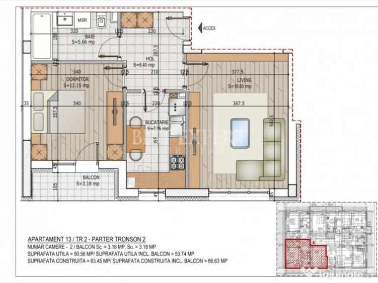 2 Camere Zona Linistita -Acces rapid STB - 1