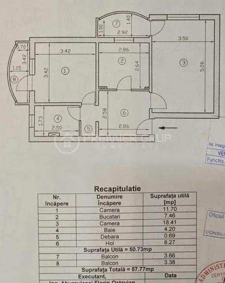 Etaj 2! Apartament 2 camere Dancu, 58mp, CT, AC - 6