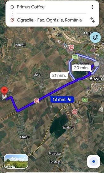 Teren intravilan construibil 1700 mp Ograzile ( Merei) - 2