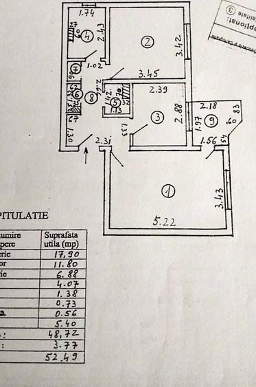 Apartament spațios, 2 camere decomandate, etaj 4, zona Piața Centrală – Galați - 7