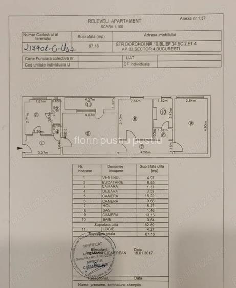 Apartament 3 camere Brancoveanu Apartament 3 camere Brancoveanu