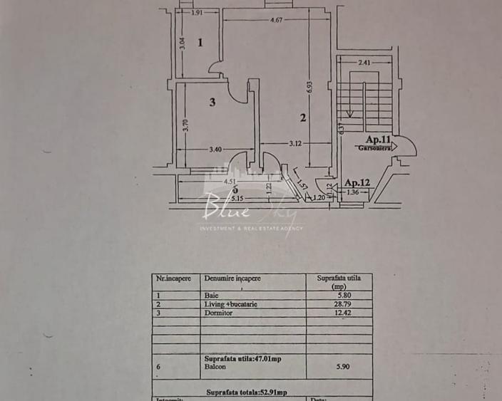 Apartament 2 camere situat in Zona Kamsas, mobilat complet - 11