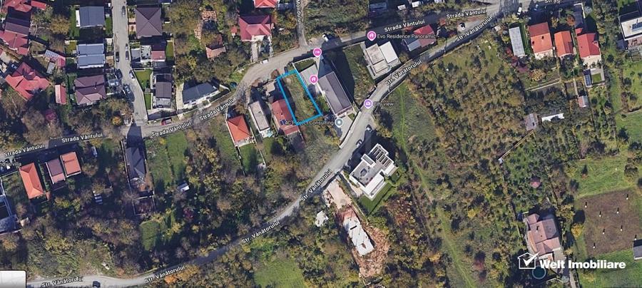 Teren pt casa individuala, PUZ cu HCL aprobat, zona Str. Vantului in Gruia - 1