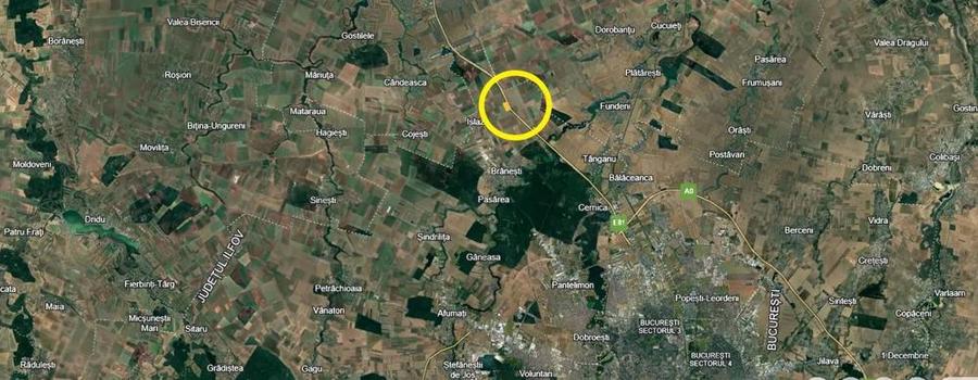 Teren 7000 mp Branesti 432 m paralel cu A2, pretabil pentru panouri publicitare antene telefonie - 2