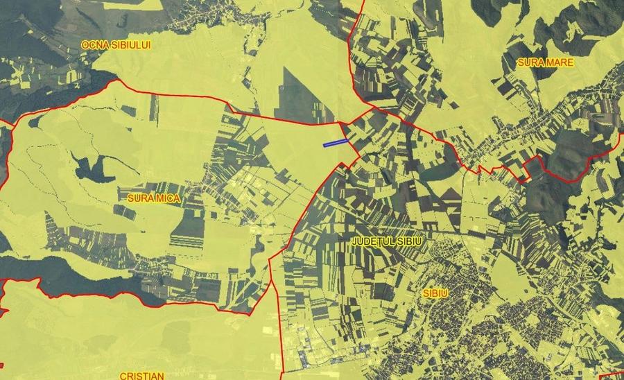 Teren agricol extravilan - 36.200 mp -Sura Mica -1,5 euro mp - 2