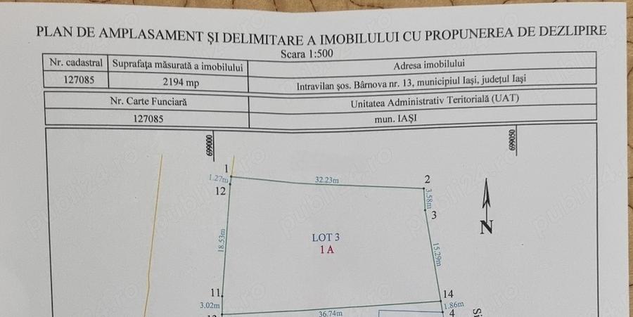 Teren de 712 mp, în Bucium