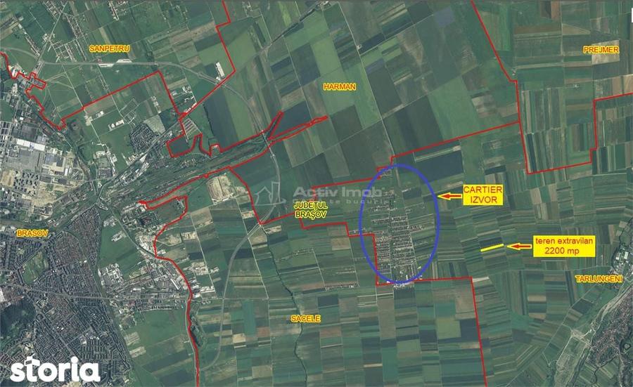 oportunitate, arabil zona de boom imobiliar Izvor, drum acces pietruit - 3