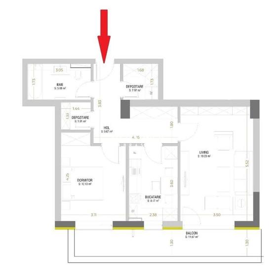 Apartament 2 camere Urban Plaza | INTABULAT - 2