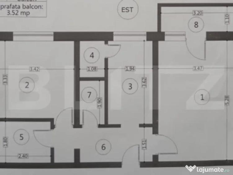 Apartament 2 camere, 54 mp, zona Tudor - 9