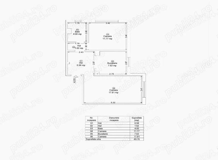 Apartament 2 camere decomandat Girocului Crivaia langa Biserica Martirilor aproape de Lidl amenajat