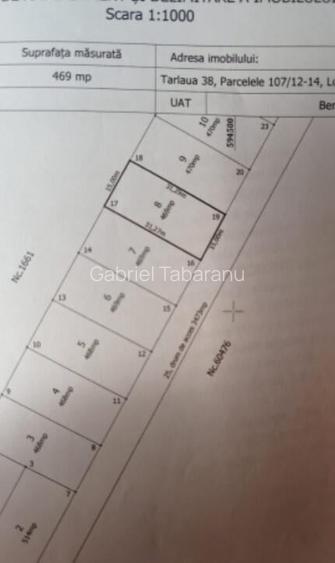 Teren de vanzare in Berceni, deschidere 15ml, 469mp, 35.000euro