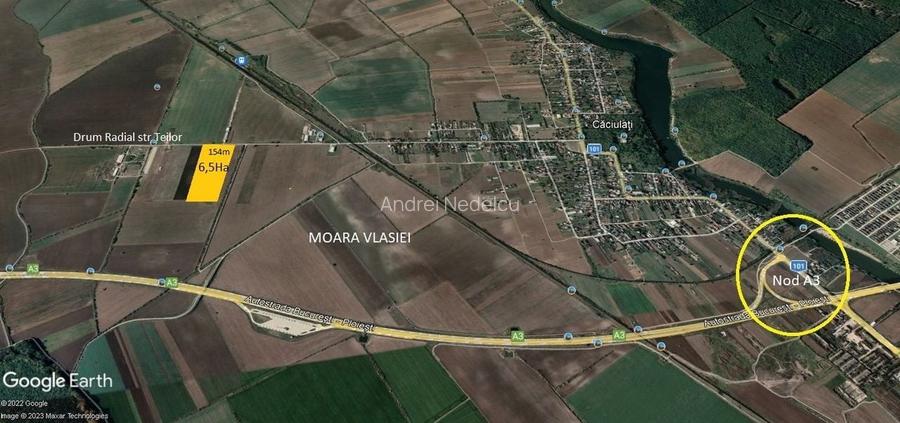 Teren de vanzare Intravilan Caciulati Autostrada A3 Drumul Teilor COMISION 0%