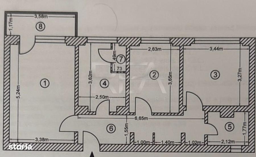 3 camere, 4/10, 65 mp, bloc 1978-Drumul Taberei - 1