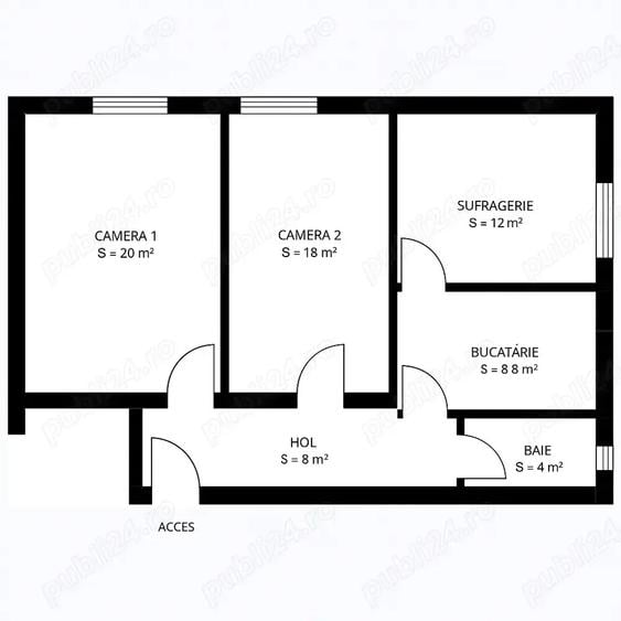 Sacalaz Apartament spa?ios 72,6 mp, in casa tip vila (4 apartamente) ideal pentru locuit sau inv - 1