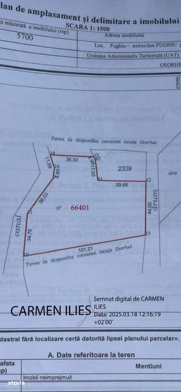 5700 mp Teren intrav. zona Mini Paradis, deschidere 44 ml- 28 eur/mp - 3