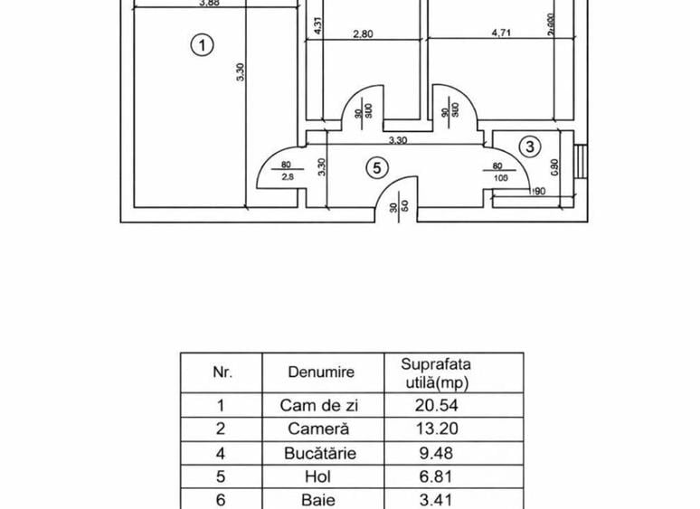 Apartament 2 camere Pacurari la bld,58mp,et. intermediar Cod:161468 - 8