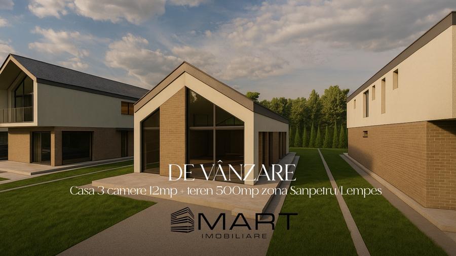 Casa 3 camere 12mp + teren 500mp zona Sanpetru/Lempes - 1