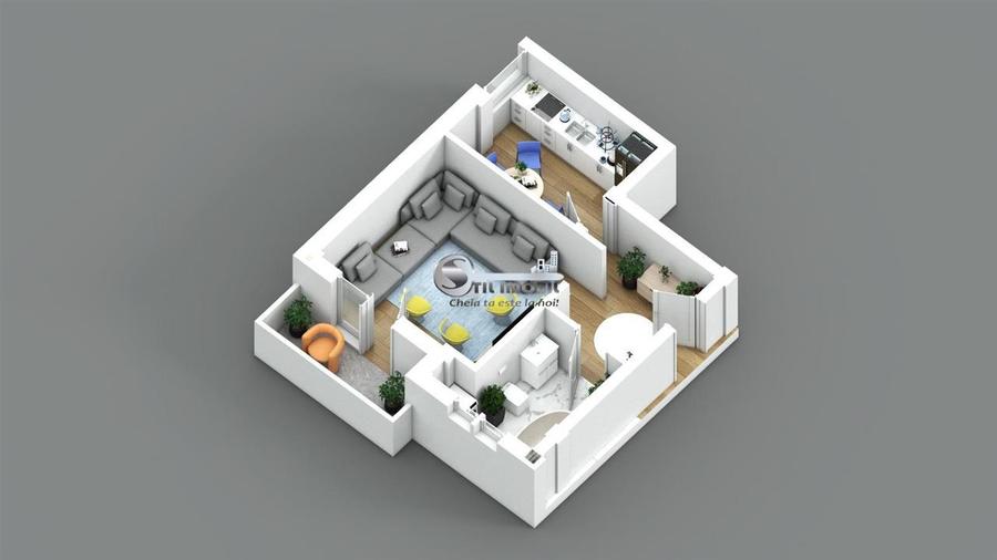 Ap.1 camera, decomandat, 40mp,Bucium-Visan, 0% comision - 2