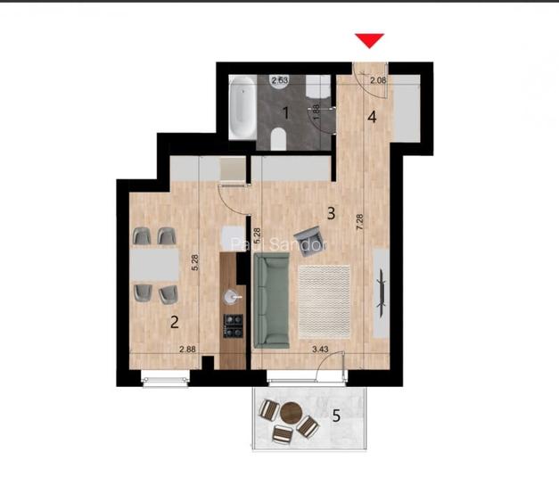 Apartament cu o camera, bloc nou, zona Golden Tulip Zorilor Apartament cu o camera, bloc nou, zona Golden Tulip Zorilor