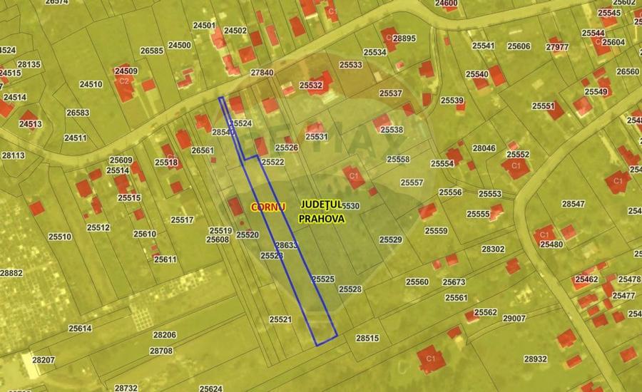 COMISION 0% | Teren 2,432mp | Cornu de Jos (Cornu)  Strada Florilor - 8