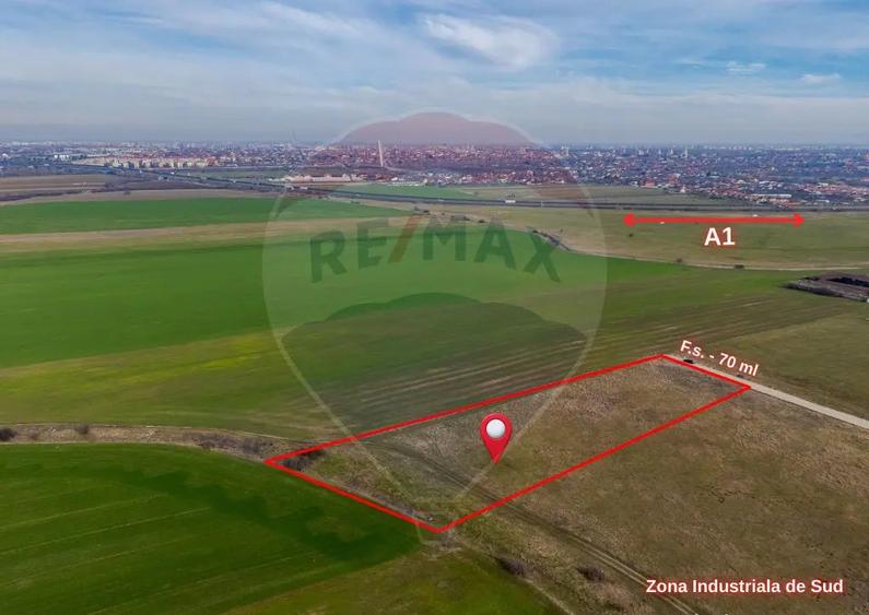 Teren intravilan 10.000 mp in Zona Industriala Sud Arad - 2