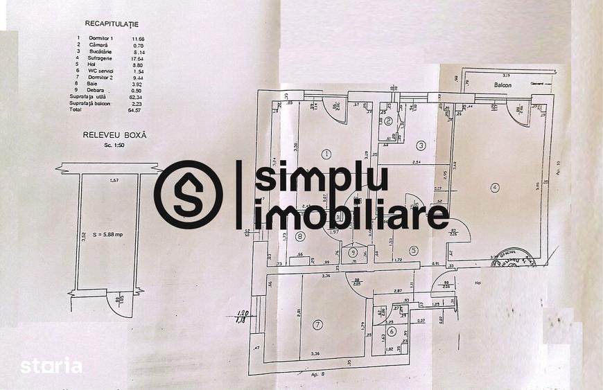 Apartament cu 3 camere decomandat în Robănești