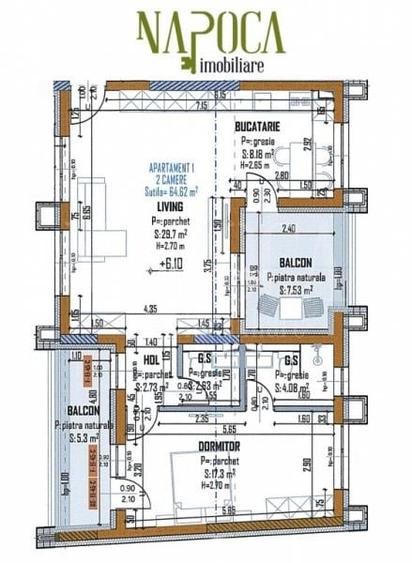 Apartament 2 camere de vanzare in Intre Lacuri, Cluj Napoca