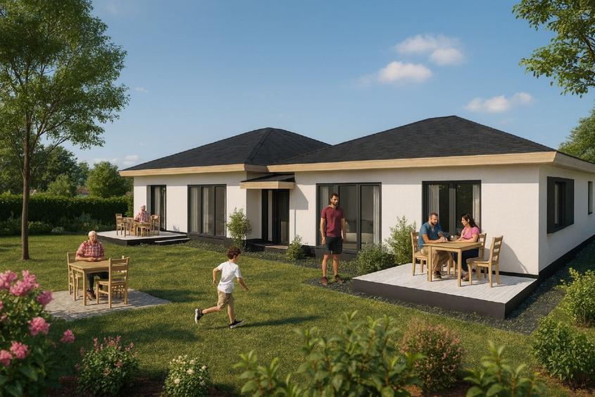 Teren cu fundatie si placa pt duplex, Utvin, vatra satului - 4