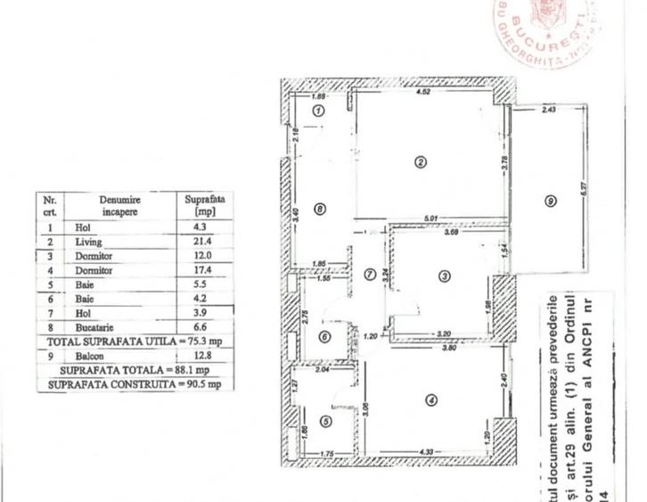 Apartament 3 Camere One Verdi Park | 2 Bai | Balcon | Parcare subterană - 9