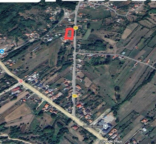 Teren intravilan central Bunești Vâlcea 1550 mp la stradă utilități + gaze - 2